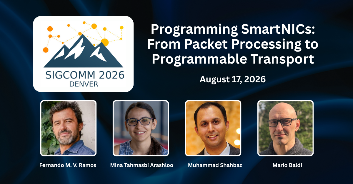 SmartNICs SIGCOMM 2026 Tutorial
